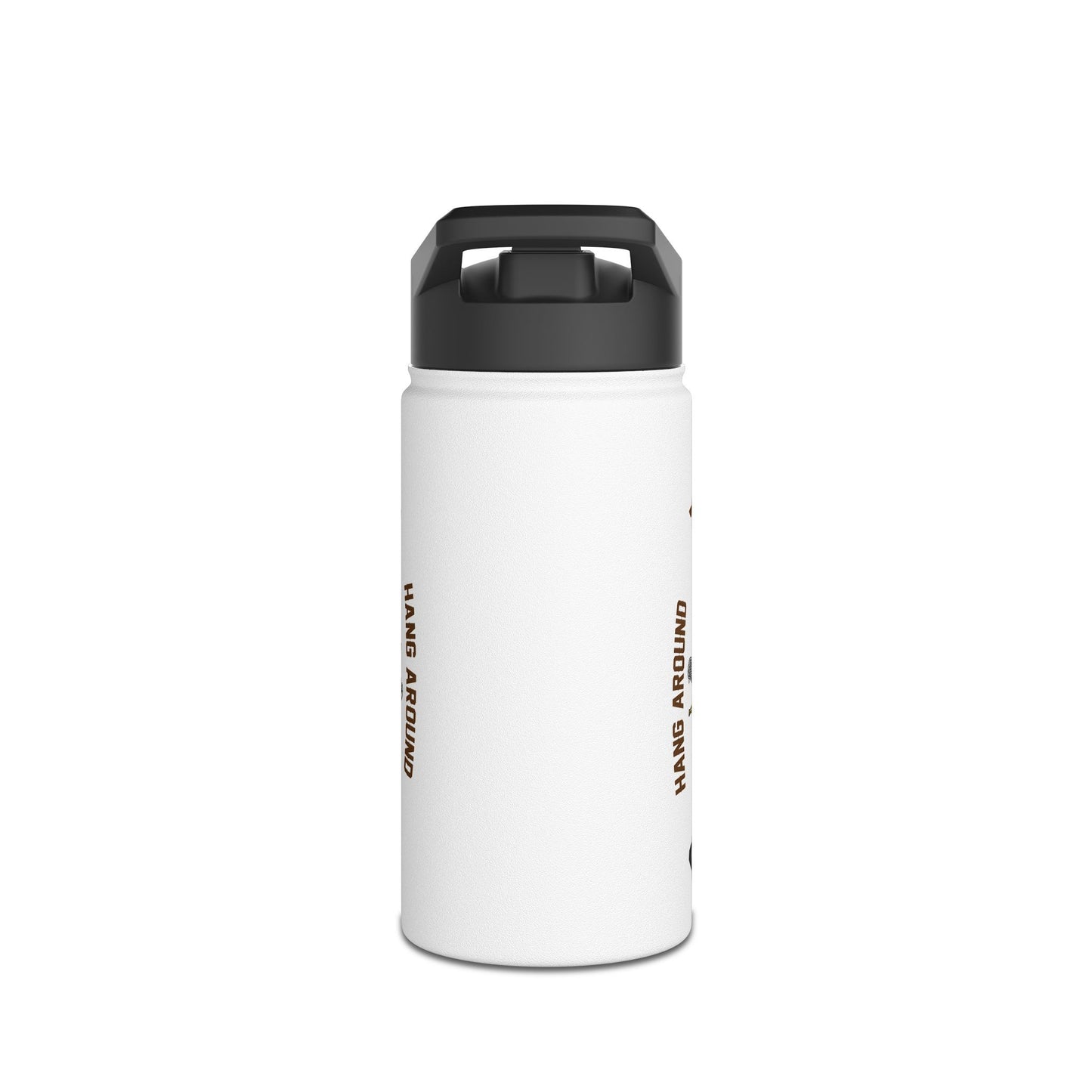 "Crease Monkey Hang Around" Stainless Steel Water Bottle, Standard Lid