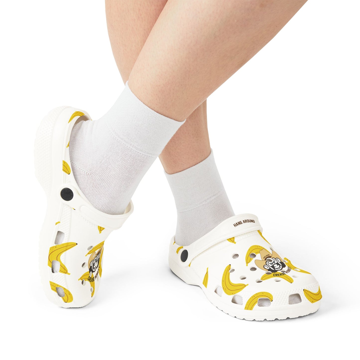 "Banana Crease Monkey" Faux Crocs