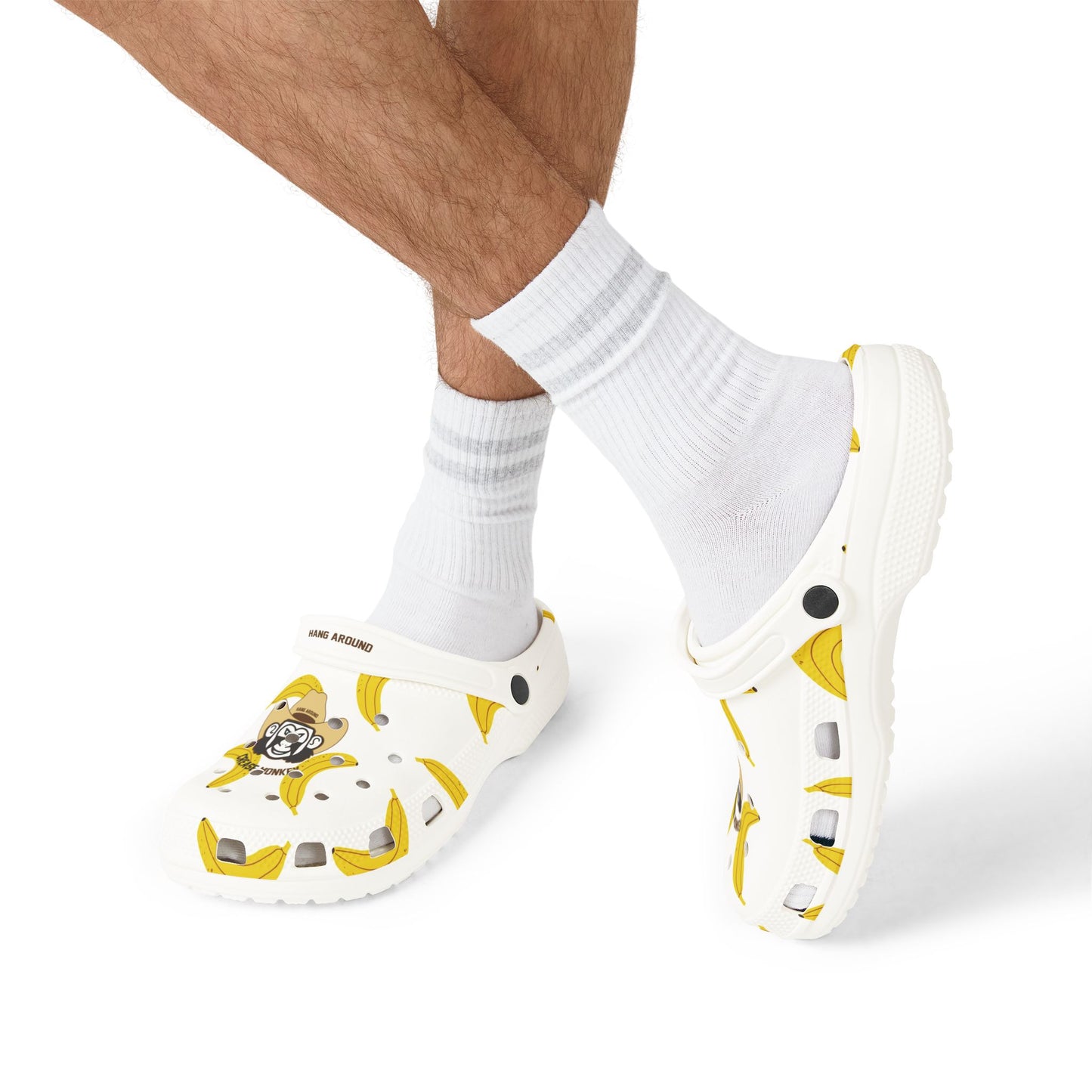 "Banana Crease Monkey" Faux Crocs