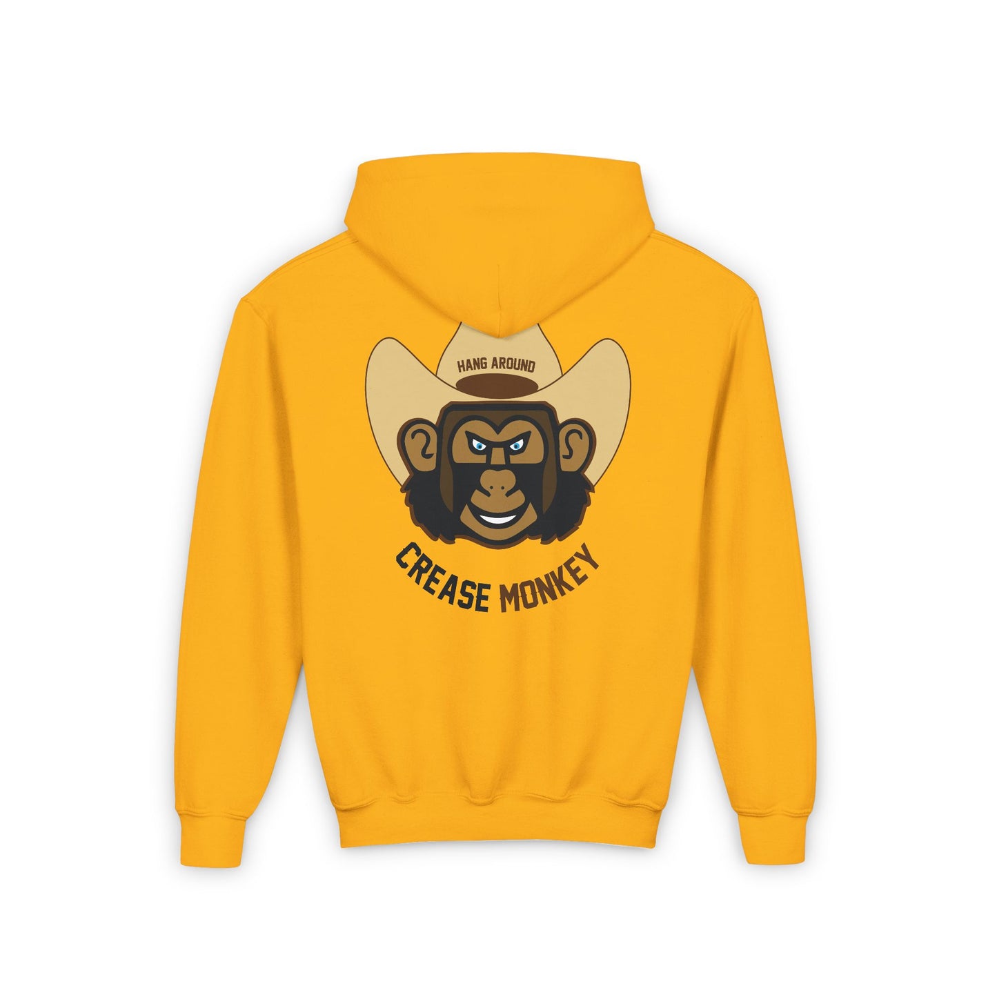 "Hang Around Crease Monkey" Youth Heavy Blend Hooded Sweatshirt