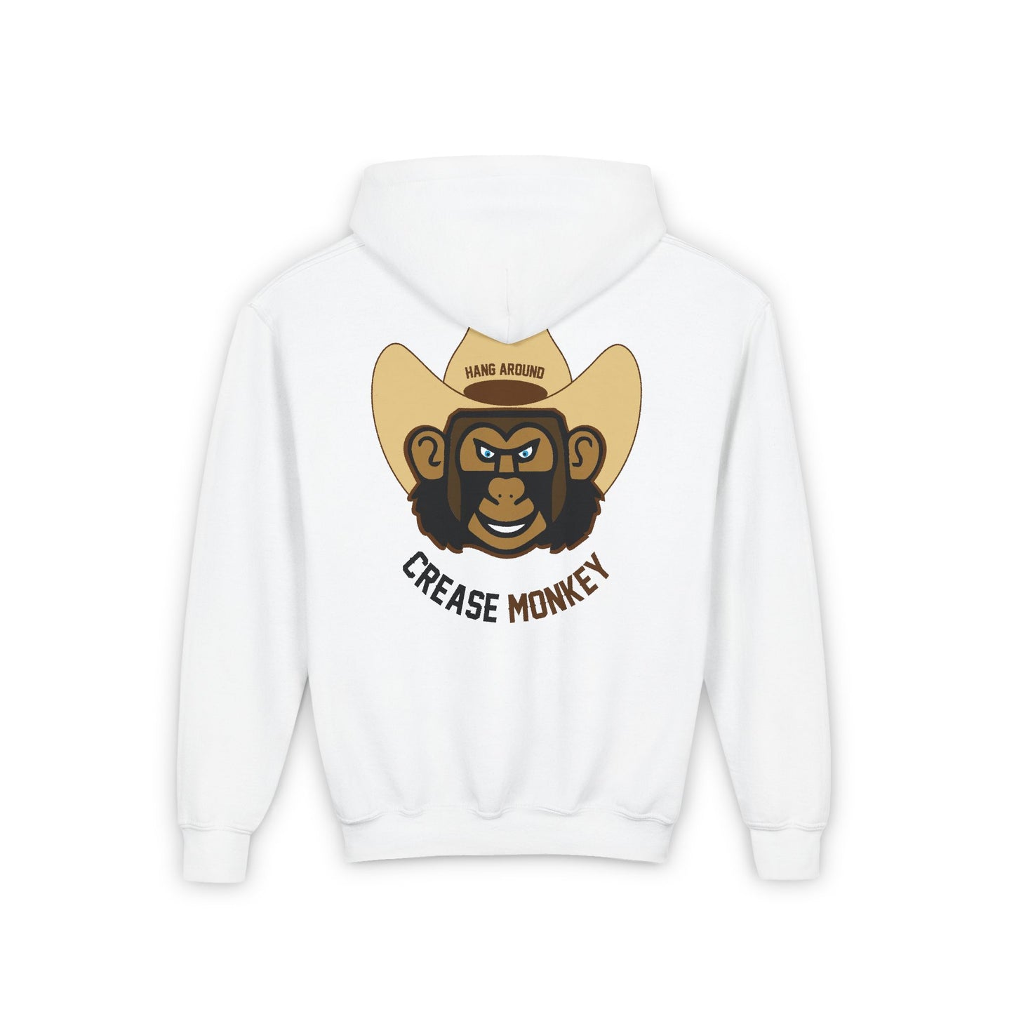 "Hang Around Crease Monkey" Youth Heavy Blend Hooded Sweatshirt