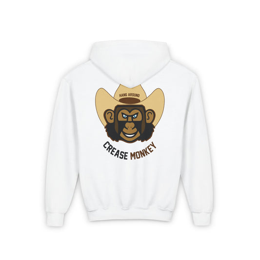 "Hang Around Crease Monkey" Youth Heavy Blend Hooded Sweatshirt