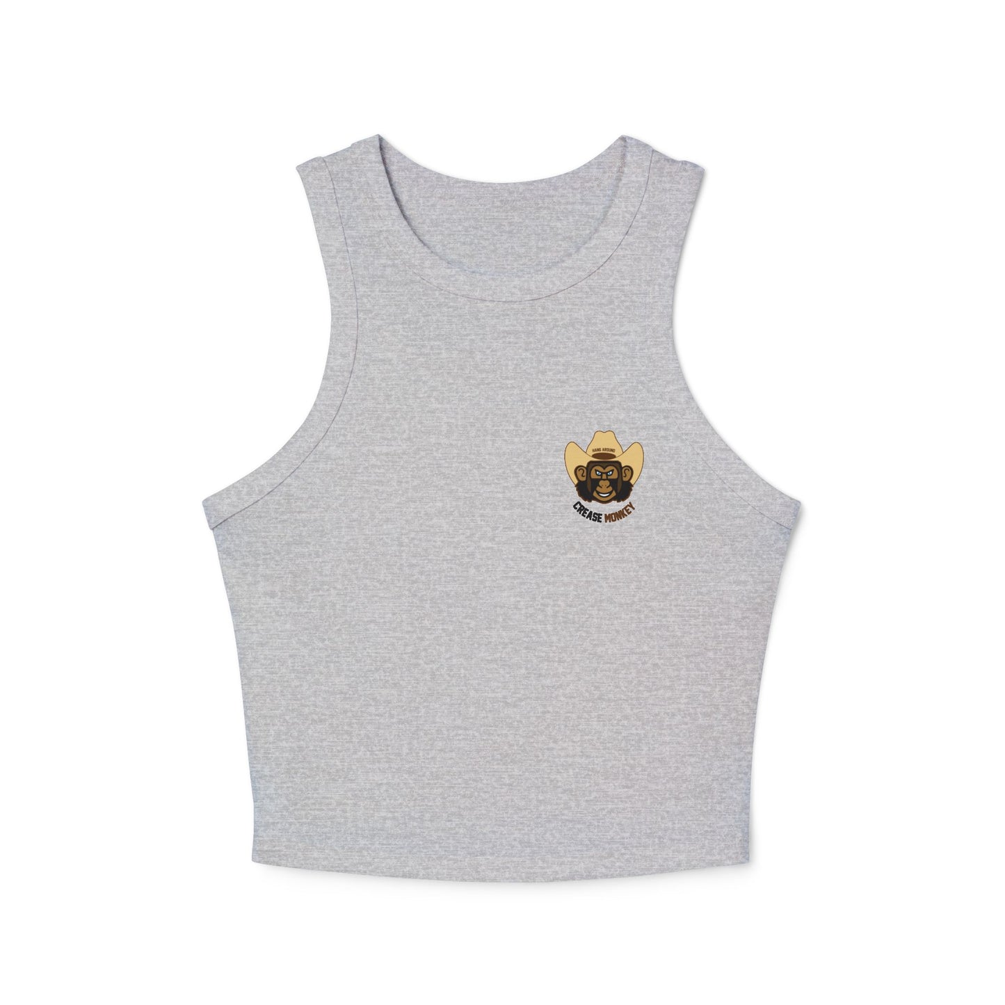 "Crease Monkey" Women's Micro Rib Racer Tank Top