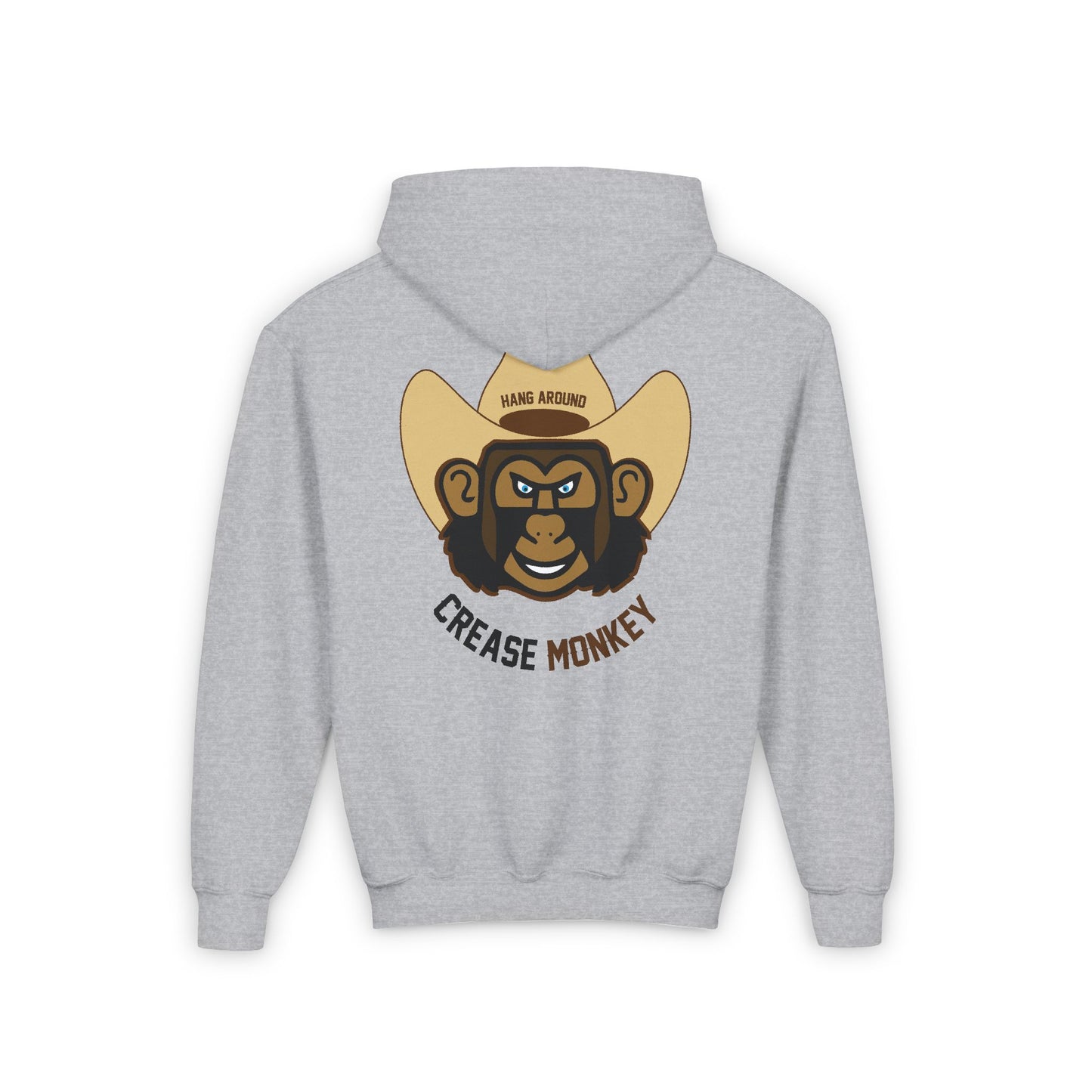 "Hang Around Crease Monkey" Youth Heavy Blend Hooded Sweatshirt