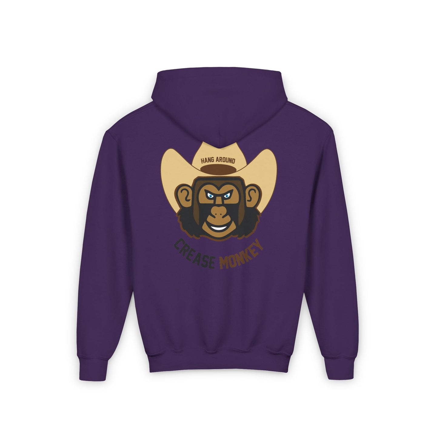 "Hang Around Crease Monkey" Youth Heavy Blend Hooded Sweatshirt